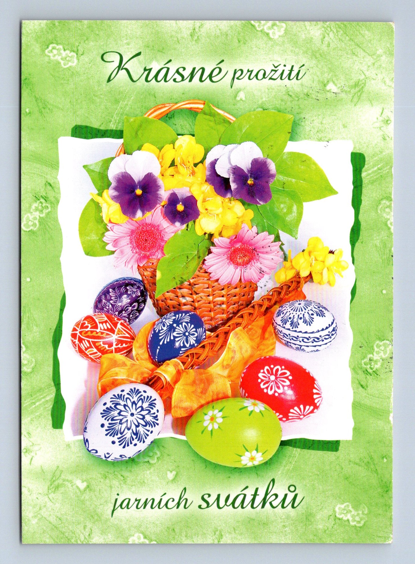 Pohlednice Velikonoční košík s vajíčky 2013 (M29049)