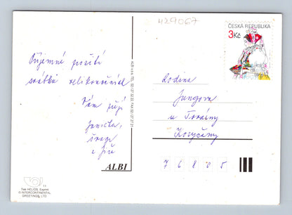 Pohlednice Velikonoční přání květiny a ptáčci (M29067)