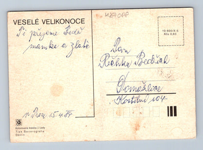 Pohlednice Josef Lada Velikonoce dívka s husami 1984 (M29088)