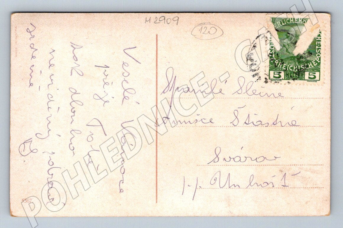 Postcard romantic couple color (M2909)