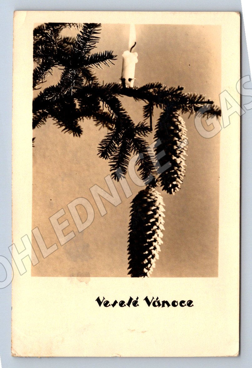 Postcard Merry Christmas 1936 Czechoslovakia (M2911)