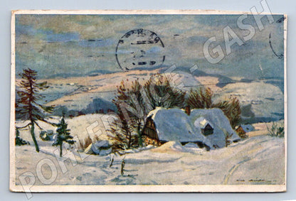 Postcard Jiránek Winter in the Mountains 1934 (M2912)