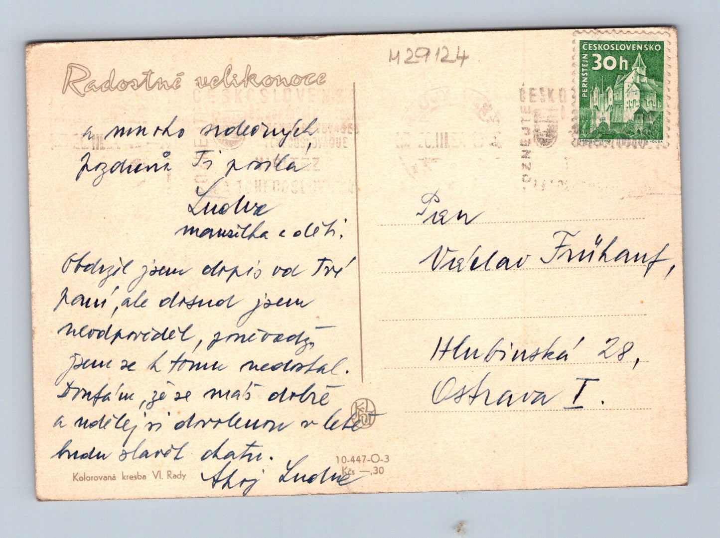 Pohlednice velikonoční motiv 1930 (M29124)
