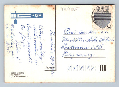 Pohlednice loutky a kuřátka 1980 (M29135)
