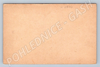 Postcard woman in traditional costume drawing RS ethnography (M2914)