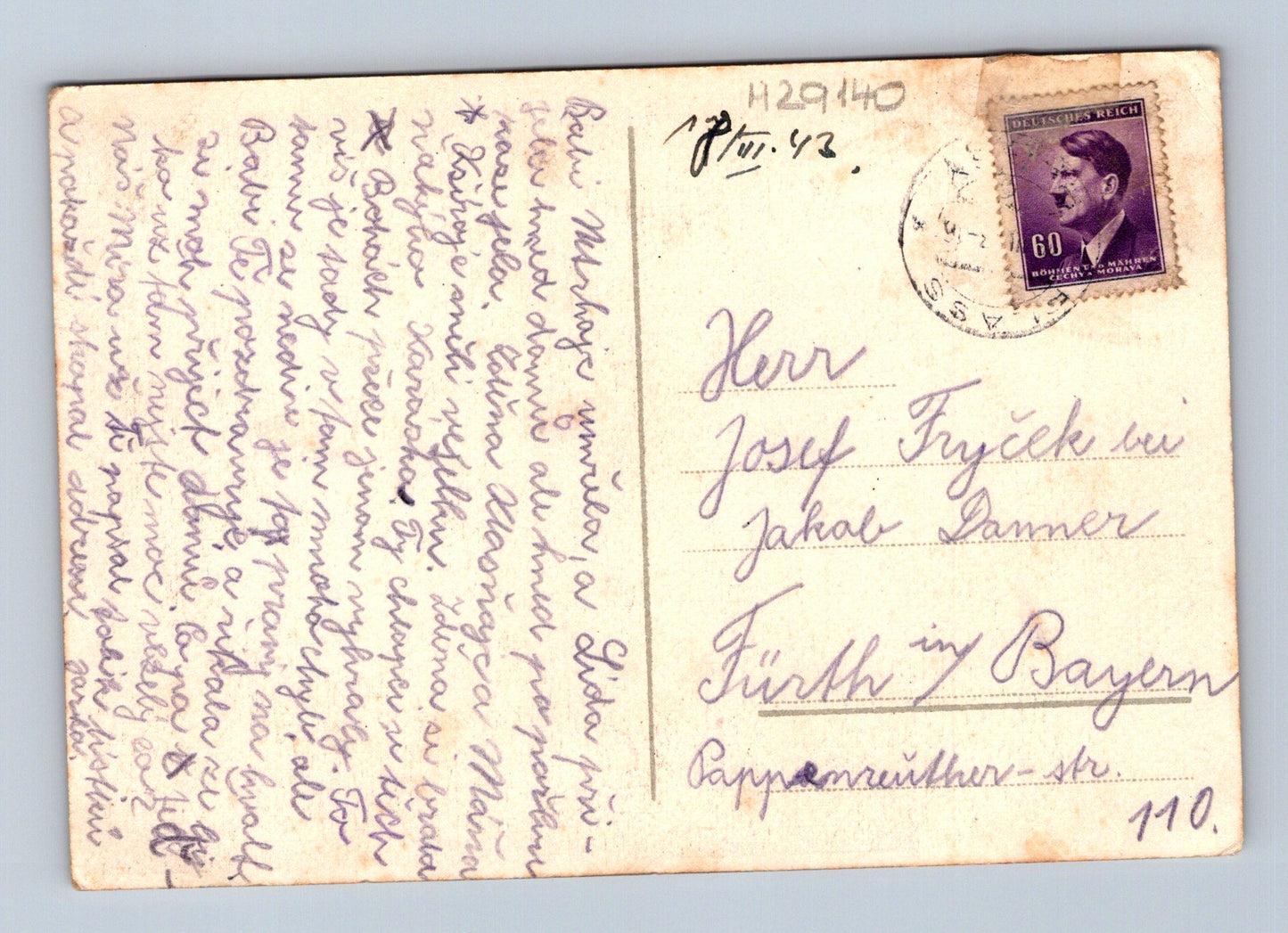 Pohlednice Německo zimní motiv 1943 (M29140)