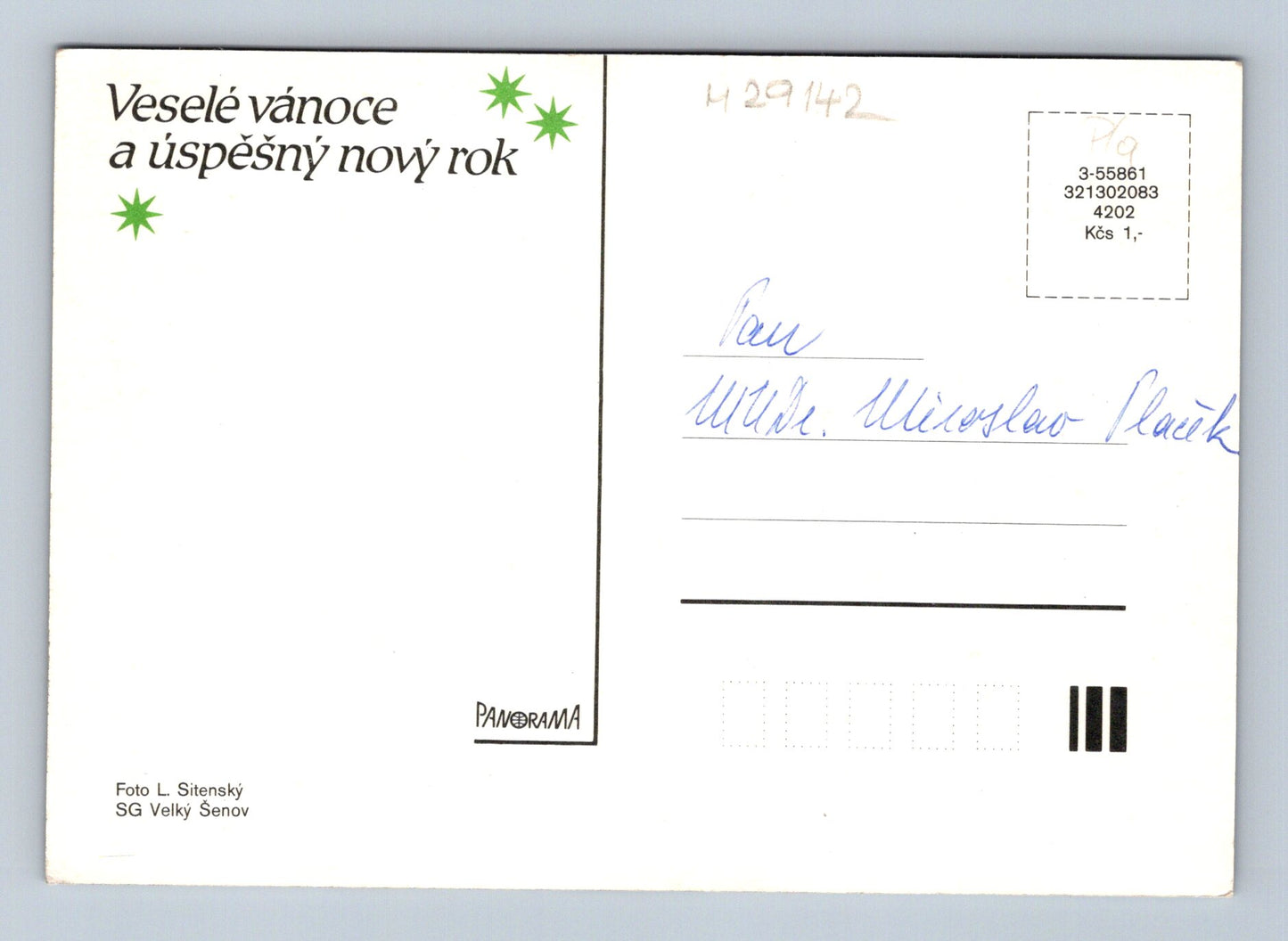 Pohlednice zimní krajina Vánoce Nový rok (M29142)