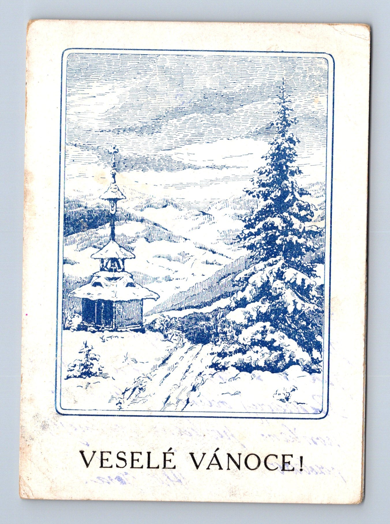 Pohlednice Vánoce zimní krajina (M29143)