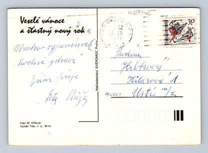 Pohlednice Vánoční zátiší s ovocem a louskáčkem 1976 (M29145)