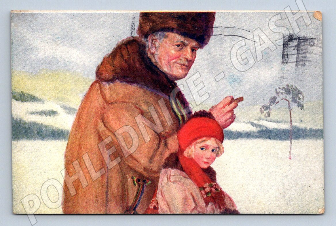 Postcard Christmas motif Czechoslovakia 1939 (M2915)