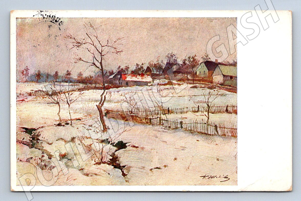 Postcard František Hladík Winter Winter Landscape (M2919)