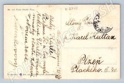 Postcard František Hladík Winter Winter Landscape (M2919)