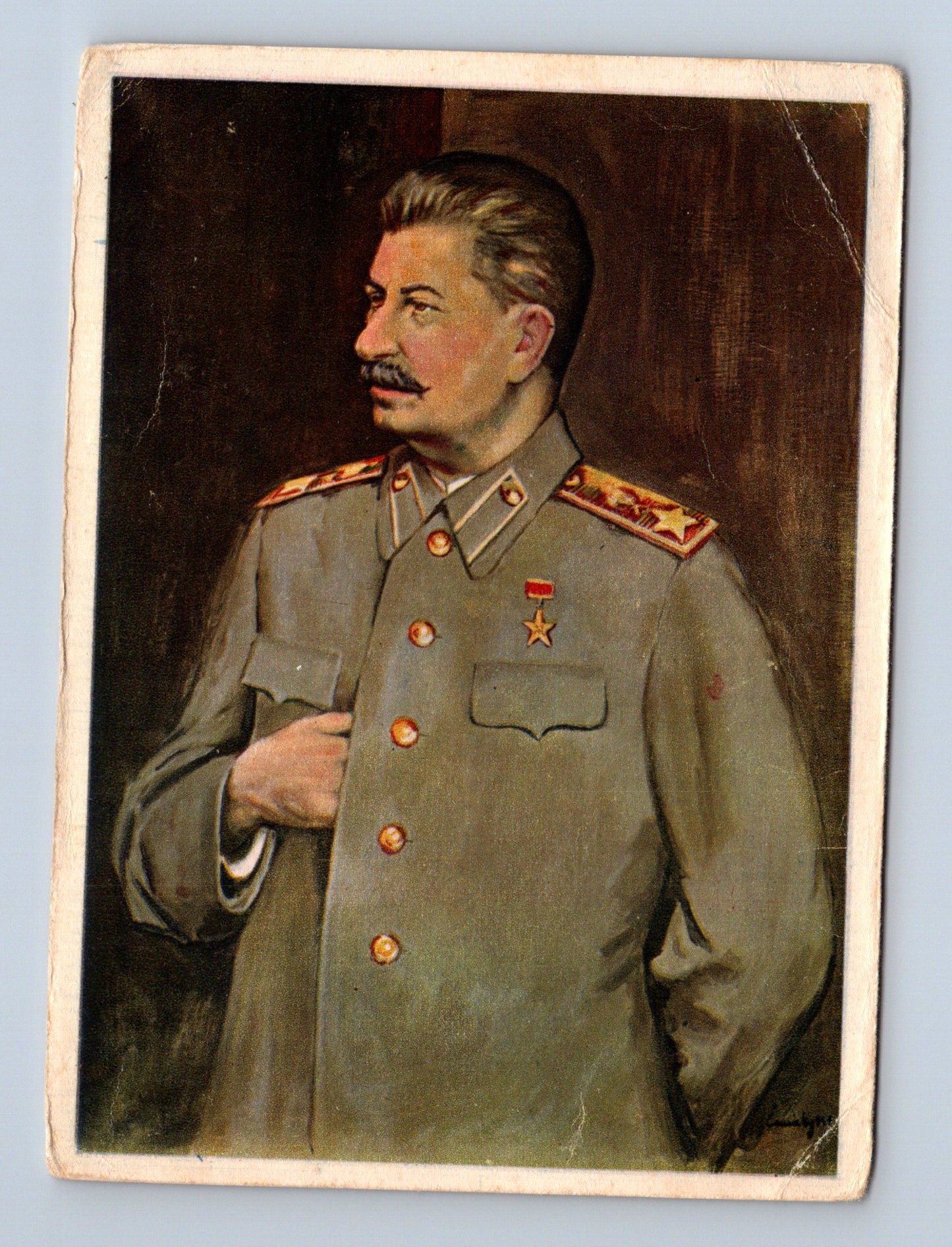 Pohlednice J. V. Stalin v uniformě (M29195)