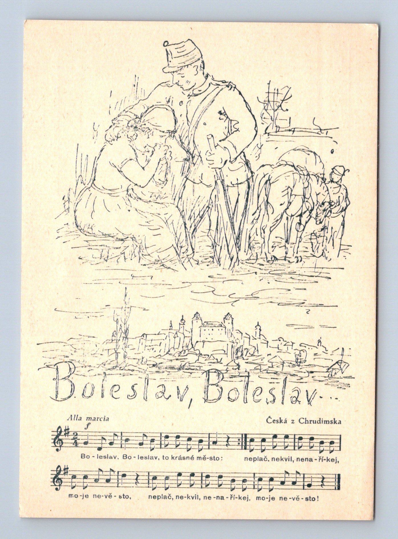 Pohlednice Boleslav, Boleslav Vlastimil Rada humor (M29196)