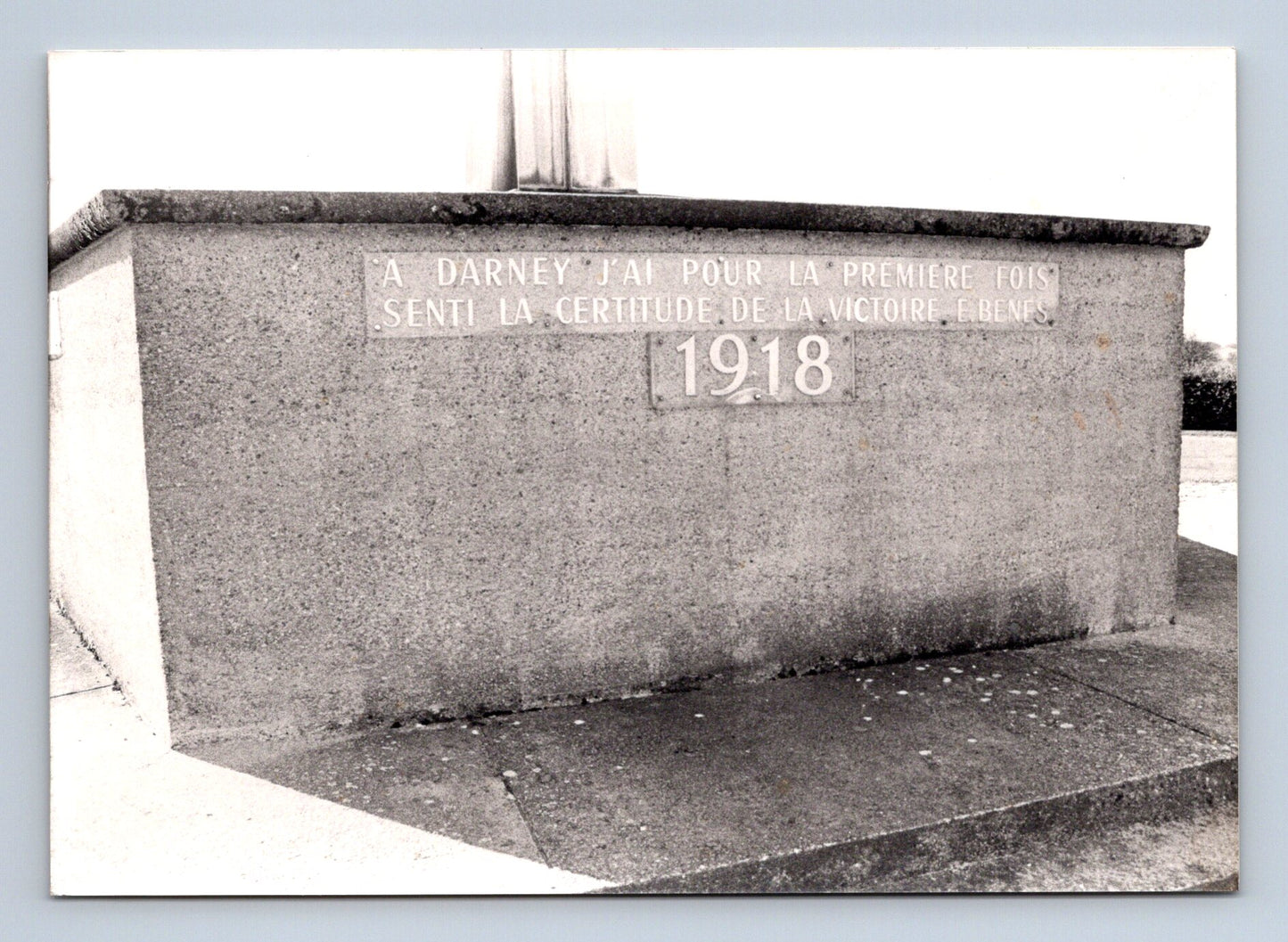 Stará fotografie Darney památník E. Beneše 1918 (M29202)