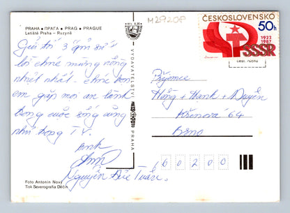 Pohlednice Praha Letiště Ruzyně letadla 1987 (M29208)
