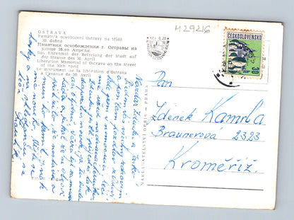 Pohlednice Ostrava Památník osvobození letadlo (M29216)