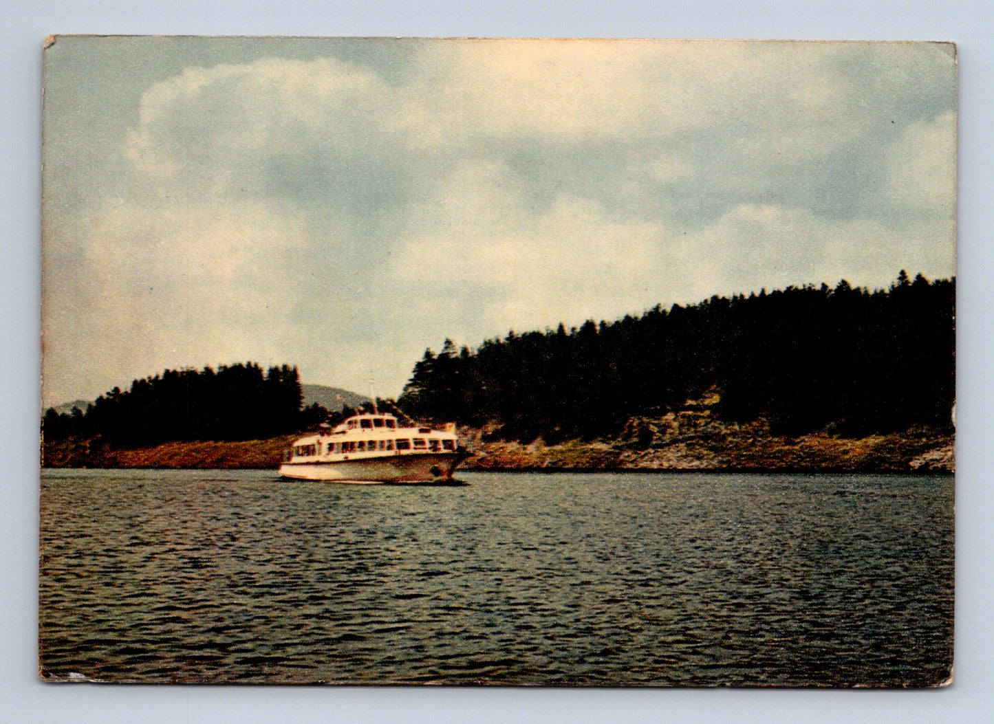Pohlednice Lipenské jezero loď 1963 (M29222)