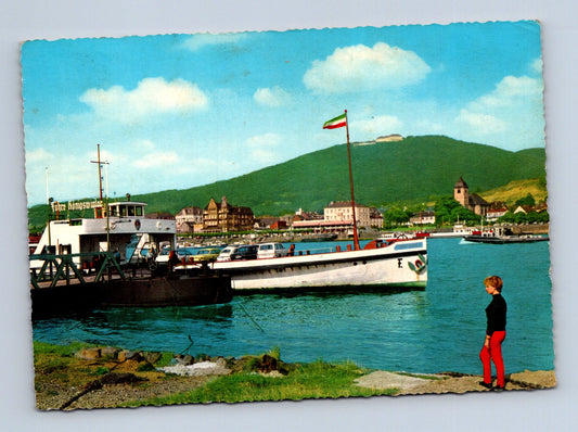 Pohlednice Německo Königswinter am Rhein řeka lodě 1966 (M29225)