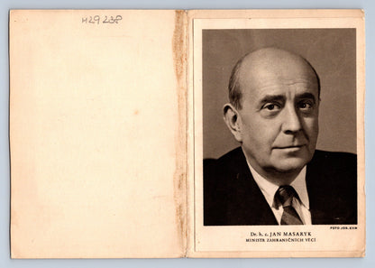 Pohlednice Jan Masaryk ministr zahraničních věcí (M29238)
