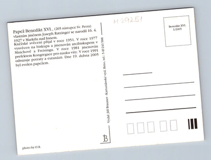 Pohlednice Papež Benedikt XVI. 2005 (M29251)