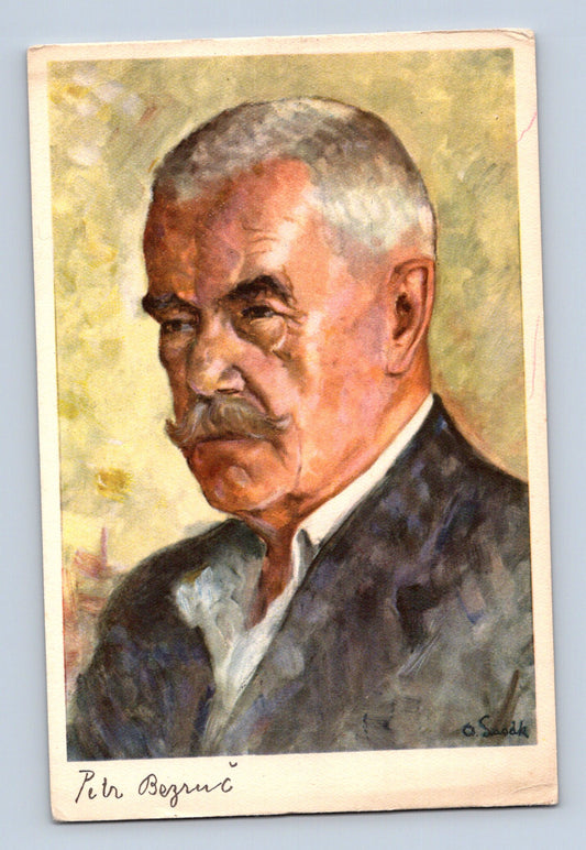 Pohlednice Petr Bezruč portrét od O. Sedáka (M29255)