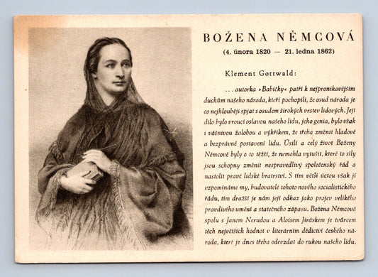 Pohlednice Božena Němcová portrét (M29257)