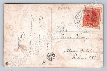 Postcard New Year's greeting, country clothes (M2927)