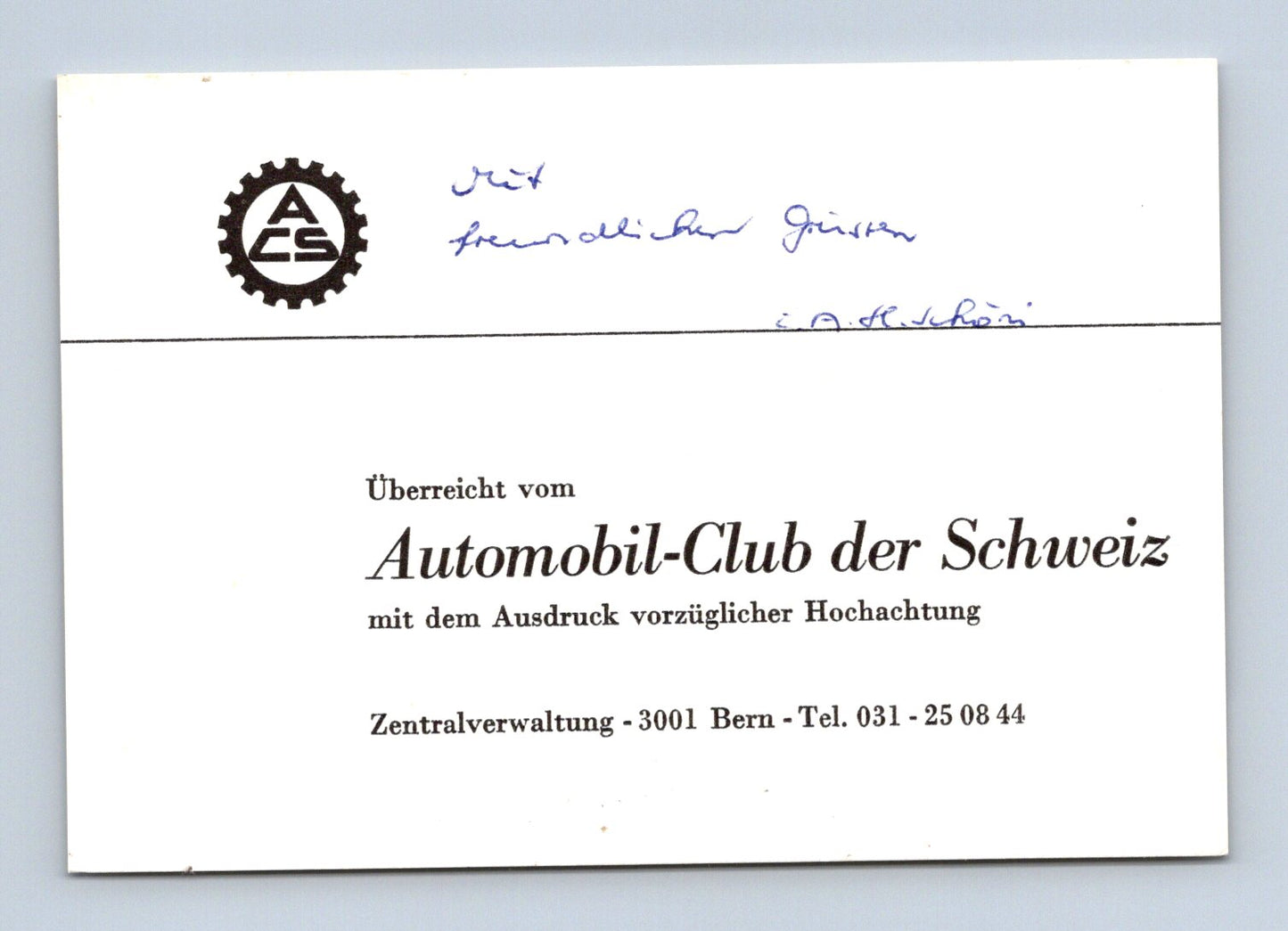 Stará fotografie Švýcarsko Automobil-Club der Schweiz (M29314)