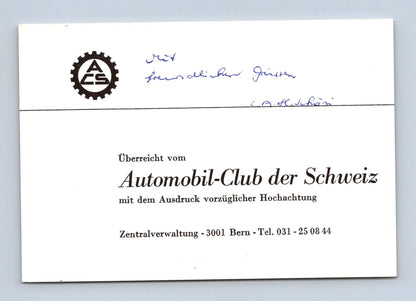 Stará fotografie Švýcarsko Automobil-Club der Schweiz (M29314)