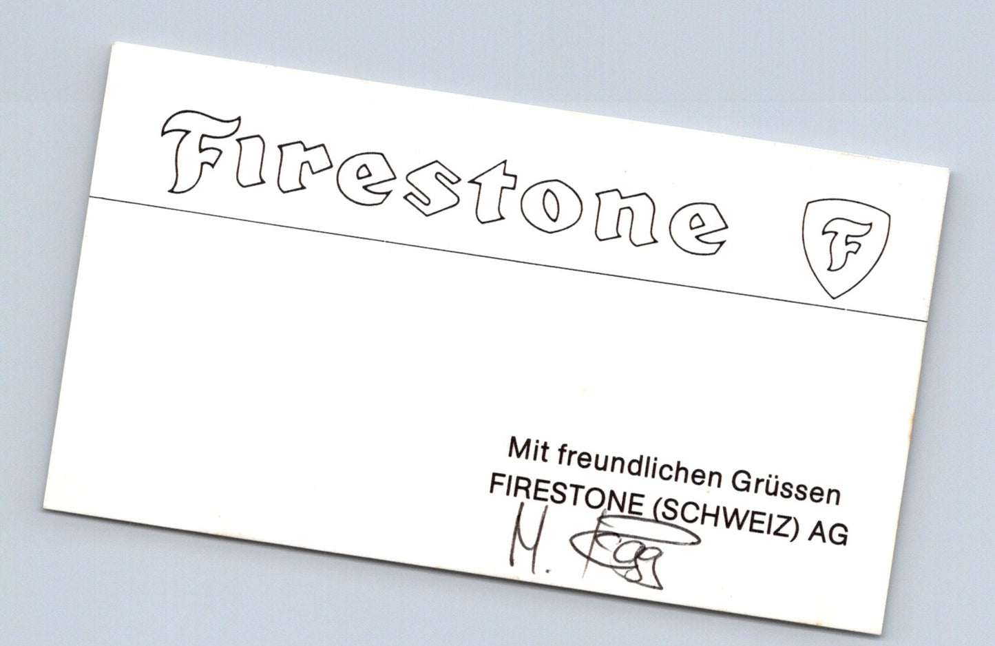 Pohlednice Švýcarsko reklamní Firestone (M29315)