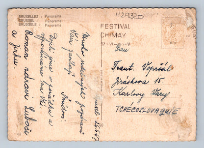Pohlednice Belgie Brusel panorama 1960s (M29320)
