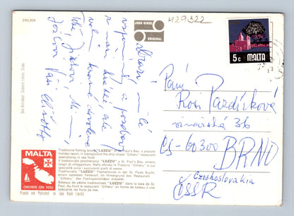 Pohlednice Malta St. Pauls Bay přístav lodě 1970 (M29322)