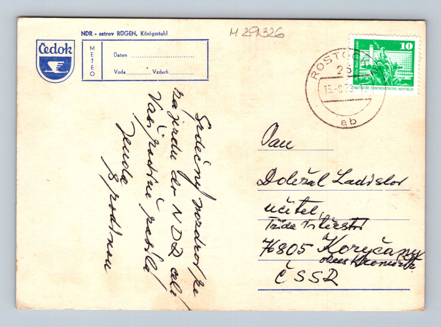 Pohlednice NDR Rügen Königsstuhl příroda 1970 (M29326)