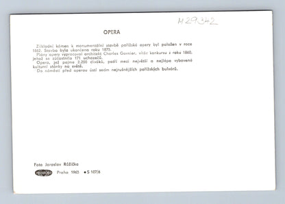 Pohlednice Francie Paříž Opera Garnier 1965 (M29342)