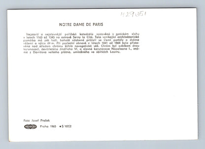 Pohlednice Francie Notre Dame Paříž Seina 1965 (M29351)