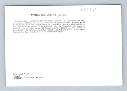 Pohlednice Francie Paříž Champs-Élysées Vítězný oblouk 1965 (M29353)