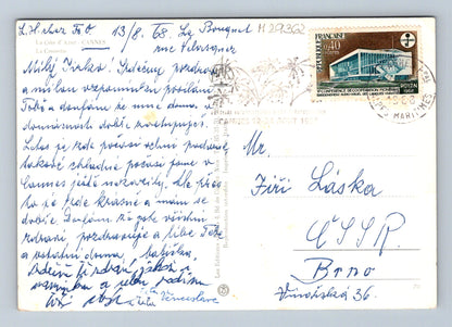 Pohlednice Francie Cannes pláž Promenade de la Croisette 1968 (M29362)