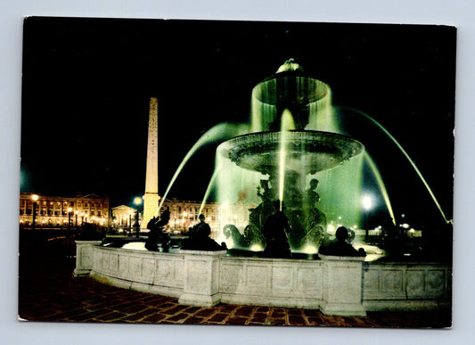 Pohlednice Francie Paříž Place de la Concorde fontána 1969 (M29363)