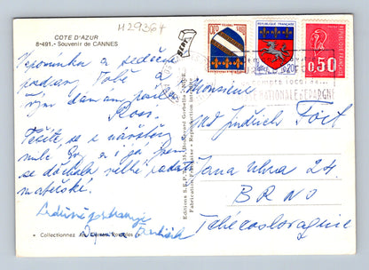 Pohlednice Francie Cannes přístav pláž 1975 (M29364)