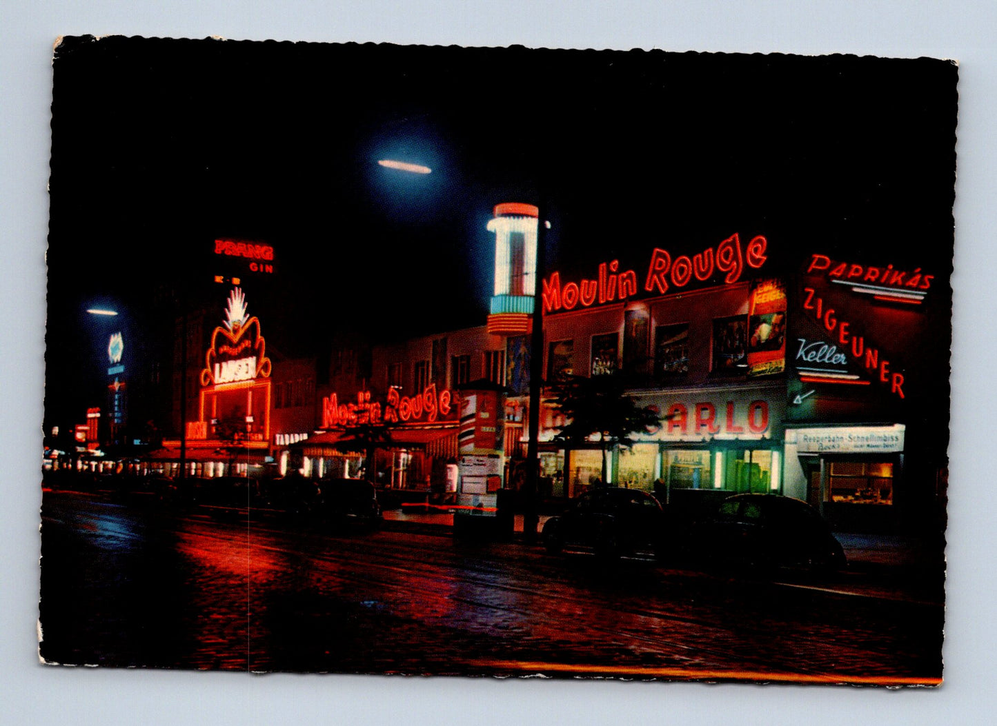 Pohlednice Německo Hamburg Reeperbahn noční scéna (M29365)