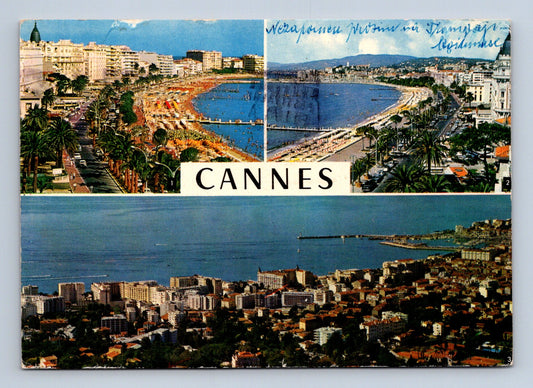 Pohlednice Francie Cannes město pláže 1969 (M29379)