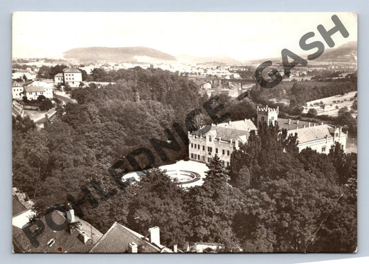 Pohlednice Klášterec nad Ohří – zámek, pohlednice s razítkem (M294)
