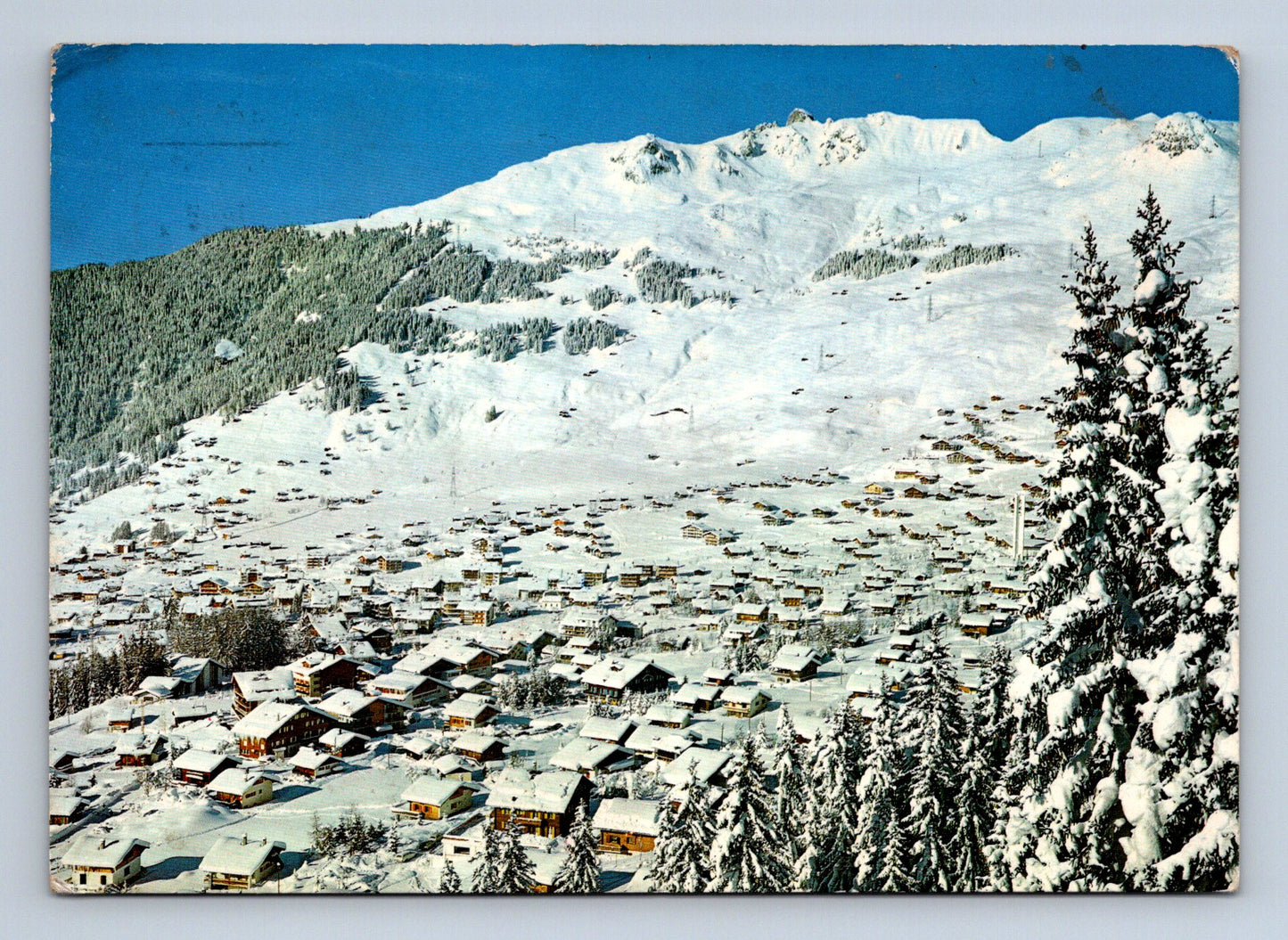 Pohlednice Švýcarsko Verbier zimní horská vesnice 1936 (M29403)