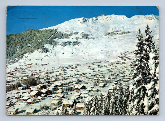 Pohlednice Švýcarsko Verbier zimní horská vesnice 1936 (M29403)