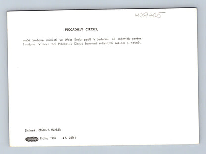 Pohlednice Velká Británie Londýn Piccadilly Circus 1965 (M29405)