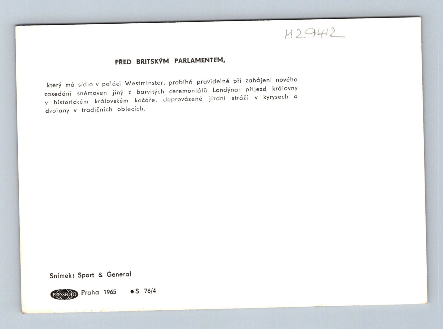 Pohlednice Velká Británie Londýn královský průvod 1965 (M29412)