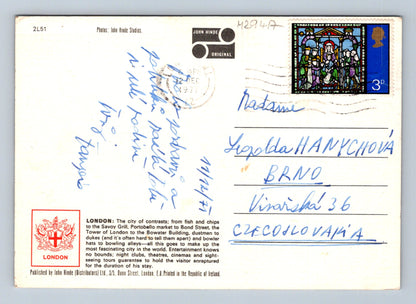 Pohlednice Velká Británie Londýn památky 1971 (M29417)