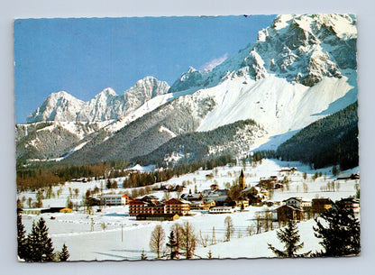 Pohlednice Rakousko Ramsau-Ort zimní horská krajina (M29428)