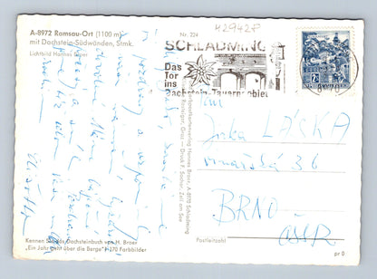 Pohlednice Rakousko Ramsau-Ort zimní horská krajina (M29428)